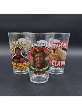 iCup National Lampoon Christmas Vacation Pint Glasses Set of 3 Aunt Bethany